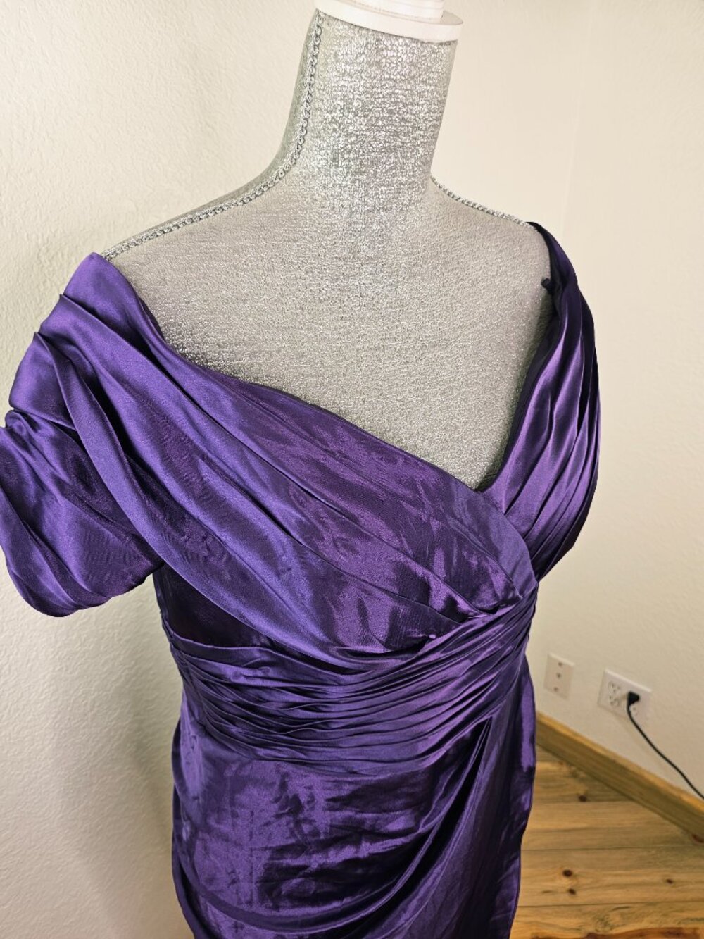 Robert Bullock Purple Satin Bridesmaid Dress Size 18